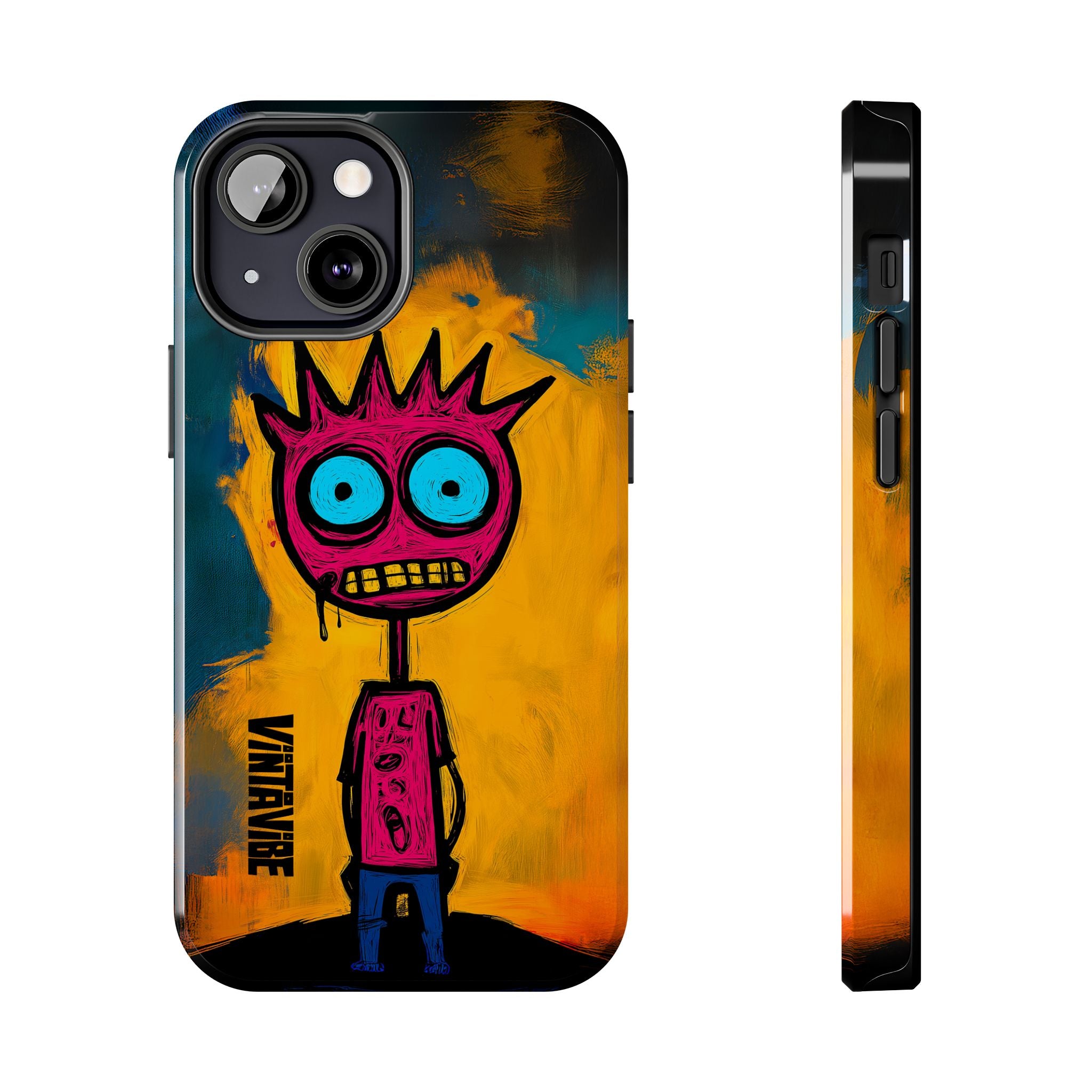 Artistic Weird Vibe iPhone Case - Confused Zap with full-color design and slim profile, perfect for bold phone customization.