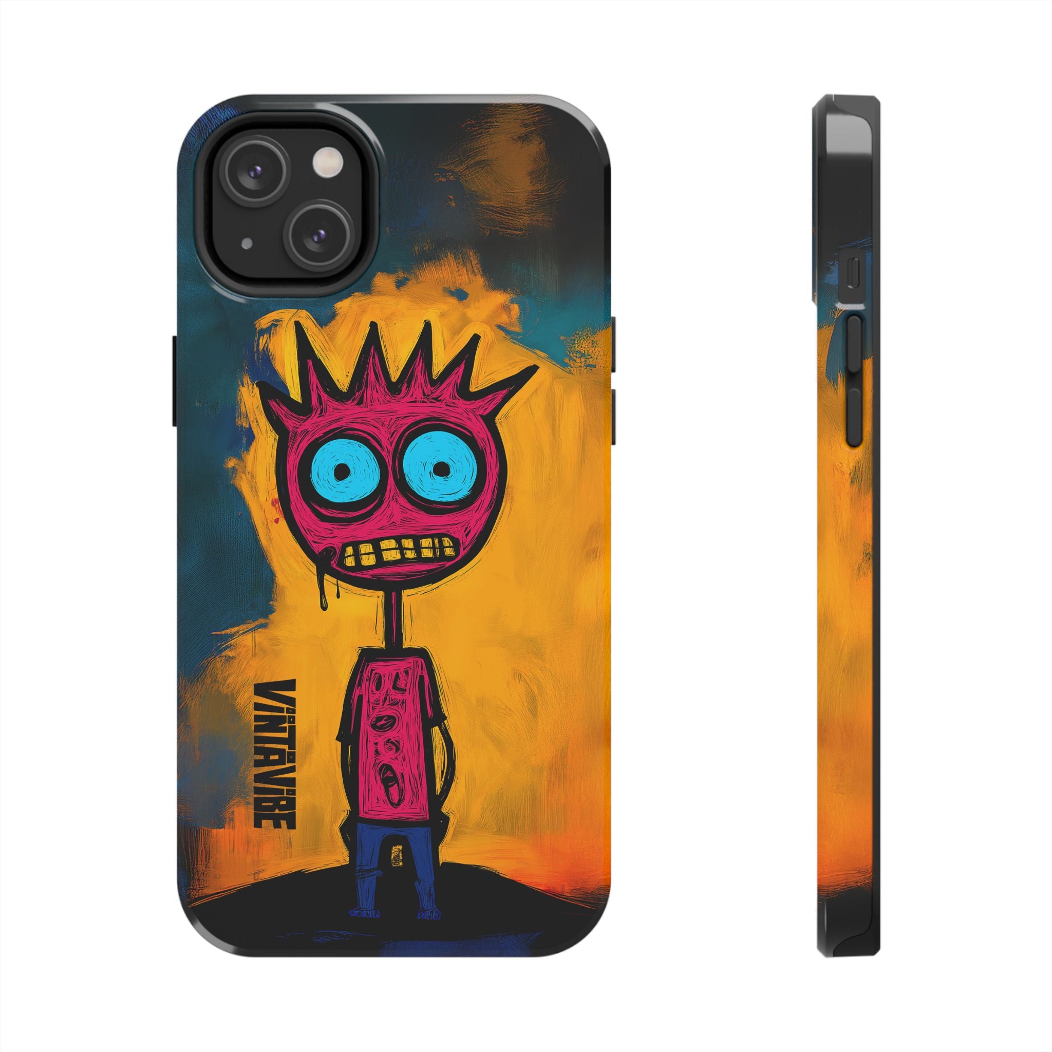Stylish Weird Vibe iPhone Case - Confused Zap with quirky cartoon design and slim, protective build for modern smartphones.