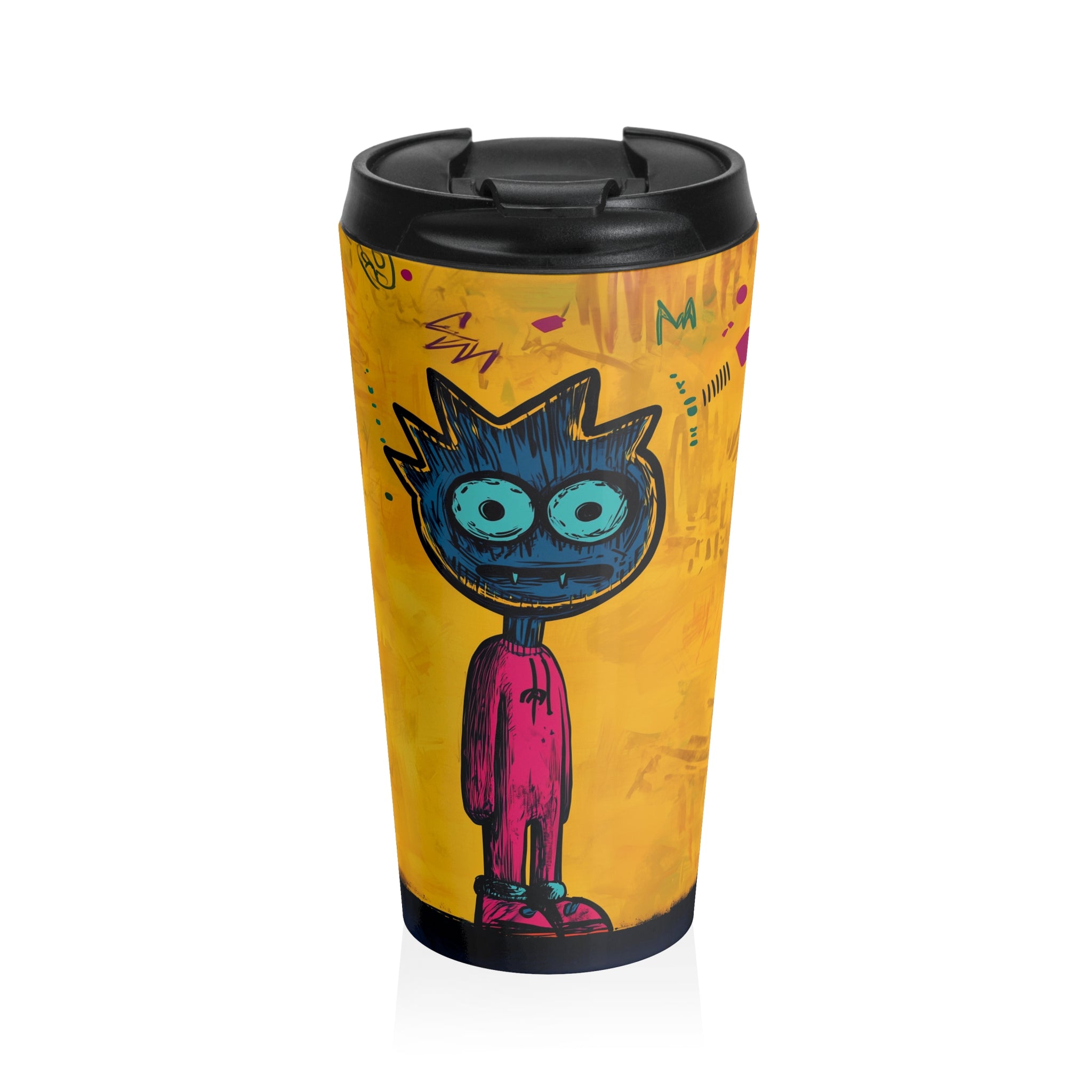 Vibrant Art Travel Mug, - VintaVibe.com
