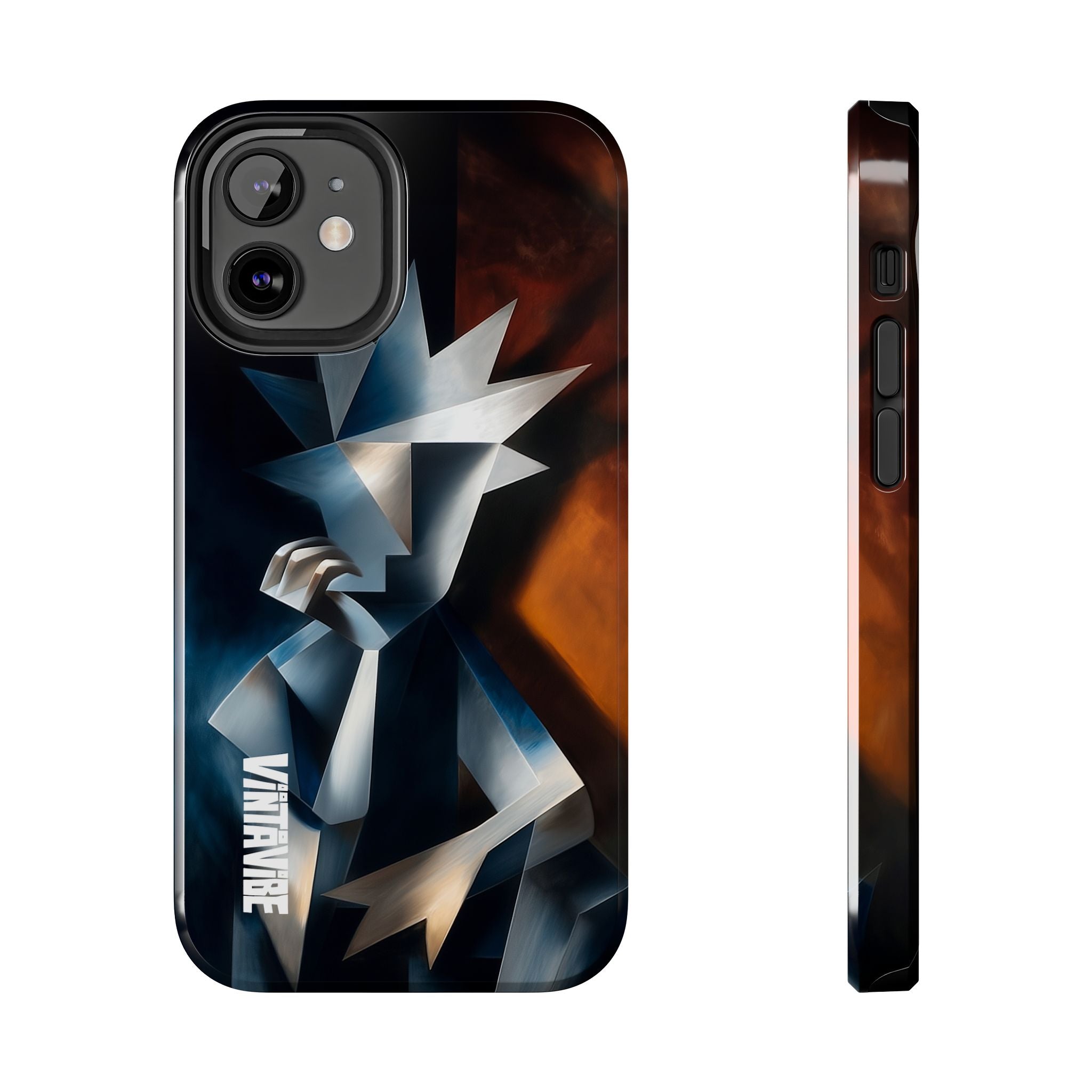 Artistic Silent Form iPhone® Case with bold geometric character and smooth matte finish, ideal for stylish phone protection.