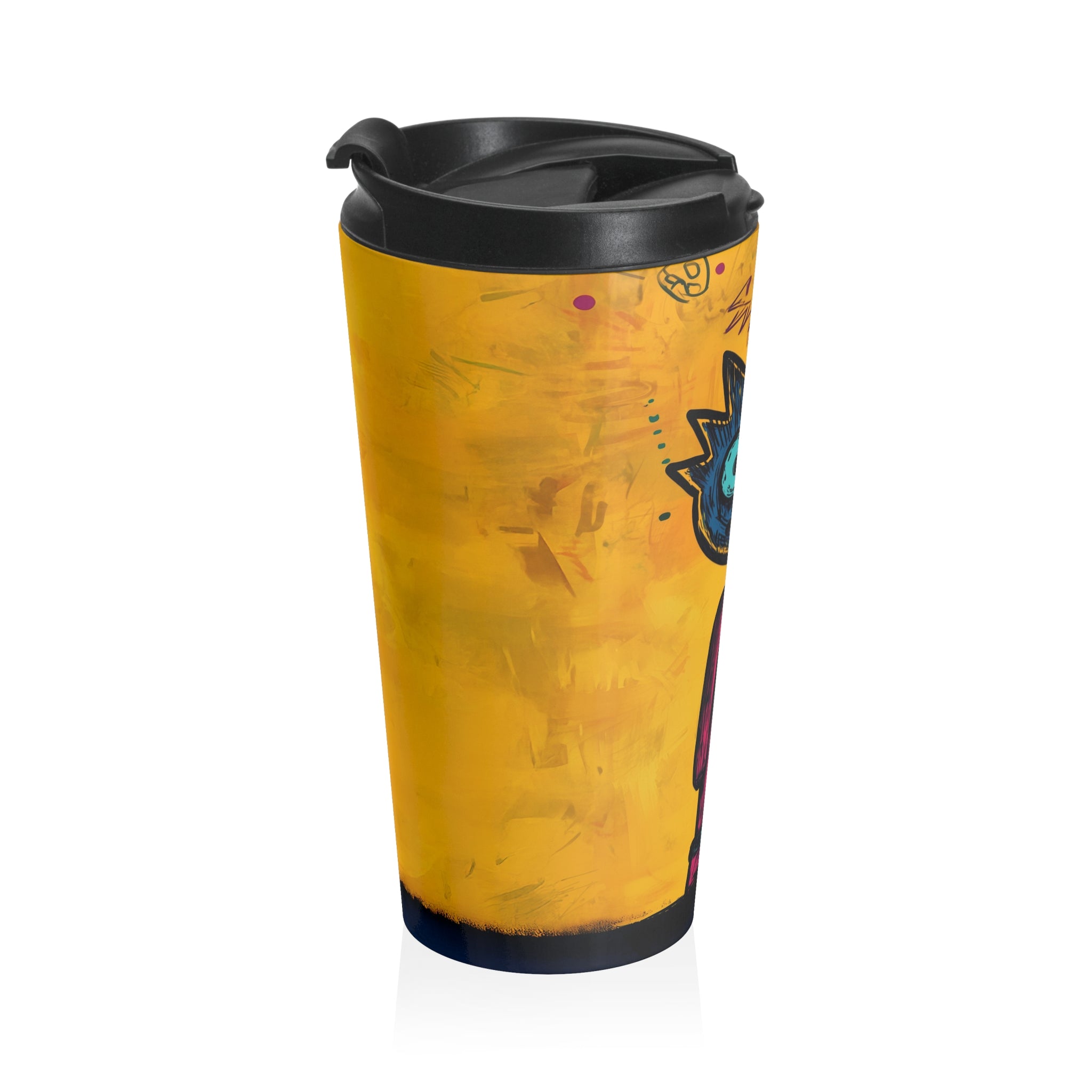 Vibrant Art Travel Mug, - VintaVibe.com