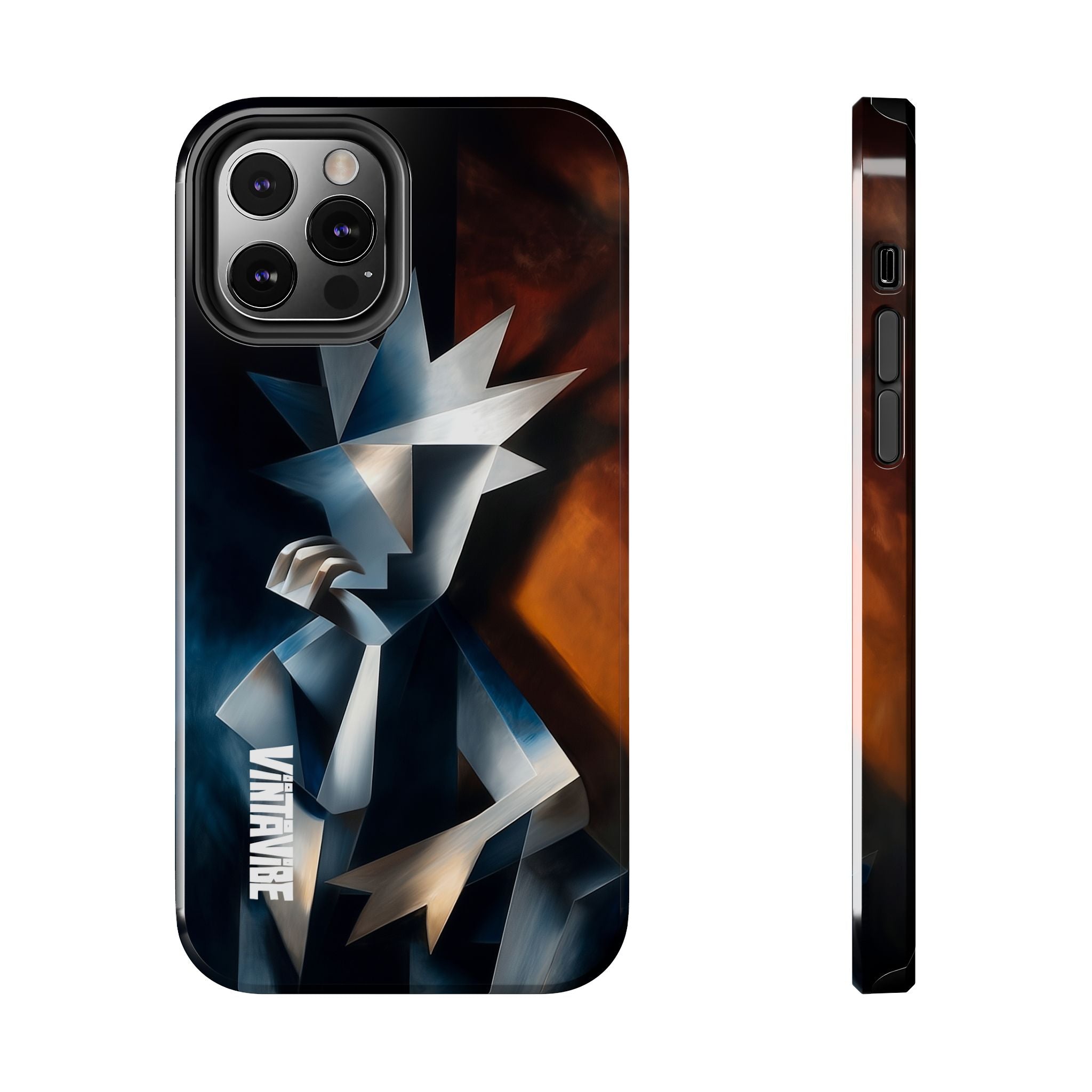 Silent Form iPhone® Case with vivid abstract design and precise camera cutout, blending art and tech seamlessly.