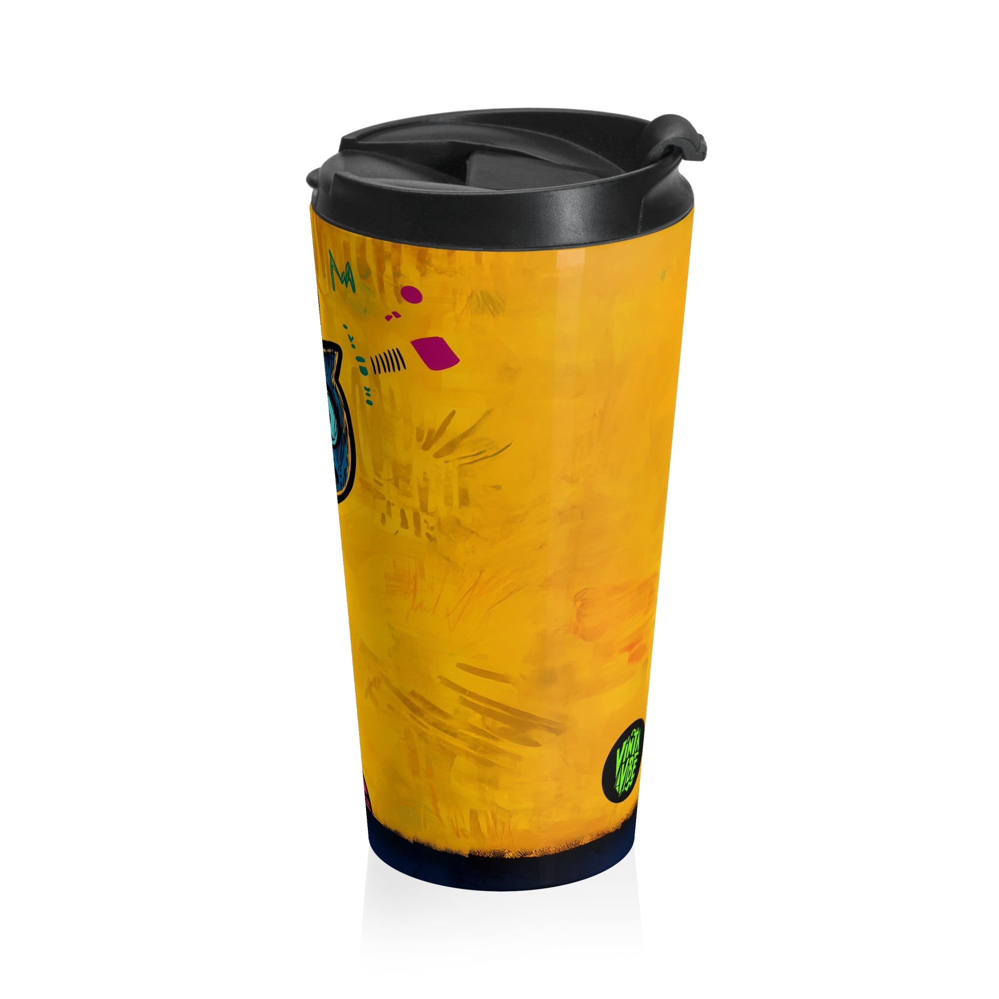 Vibrant Art Travel Mug, - VintaVibe.com