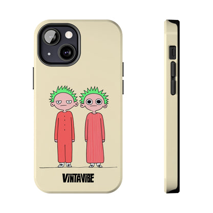 Twins Are Watching Weird Vibe iPhone® Case - VintaVibe.com