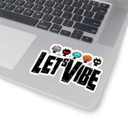 Vibrant Let's Vibe Stickers - VintaVibe.com