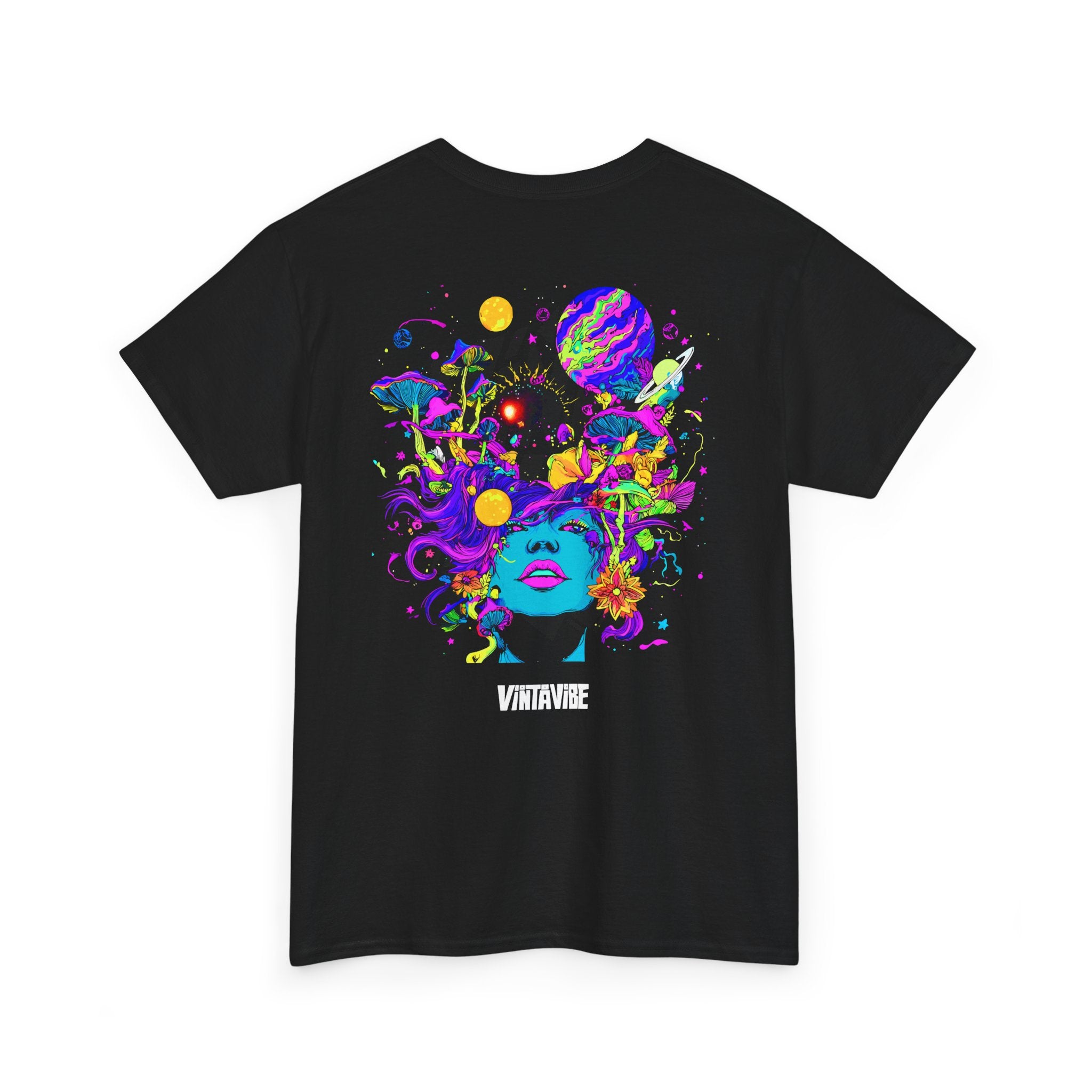 Cosmic Bloom Dream Vibe Designer T-Shirt - VintaVibe.com