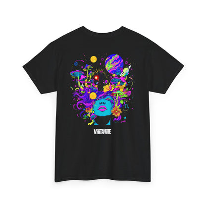 Cosmic Bloom Dream Vibe Designer T-Shirt - VintaVibe.com