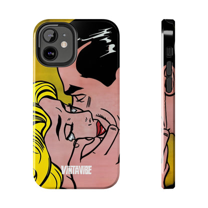 Stylish Tear Pop Hyper Vibe iPhone® case with pop culture-inspired artwork and shock-absorbing side view for daily use.