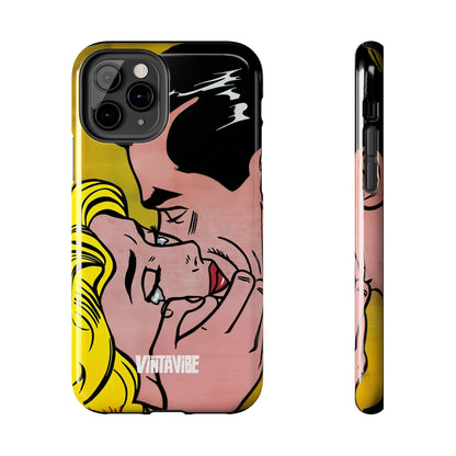 Tear Pop Hyper Vibe iPhone® case with expressive comic-style artwork and sleek side buttons, blending fashion with function.