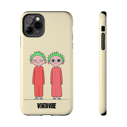 Twins Are Watching Weird Vibe iPhone® Case - VintaVibe.com